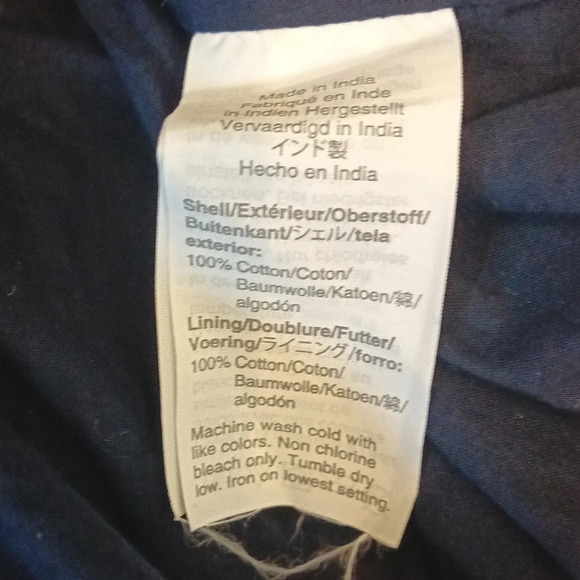 J Crew Navy Novelty Pineapple Print Pullover Pockets Covered Button 6 - Picture 12 of 13